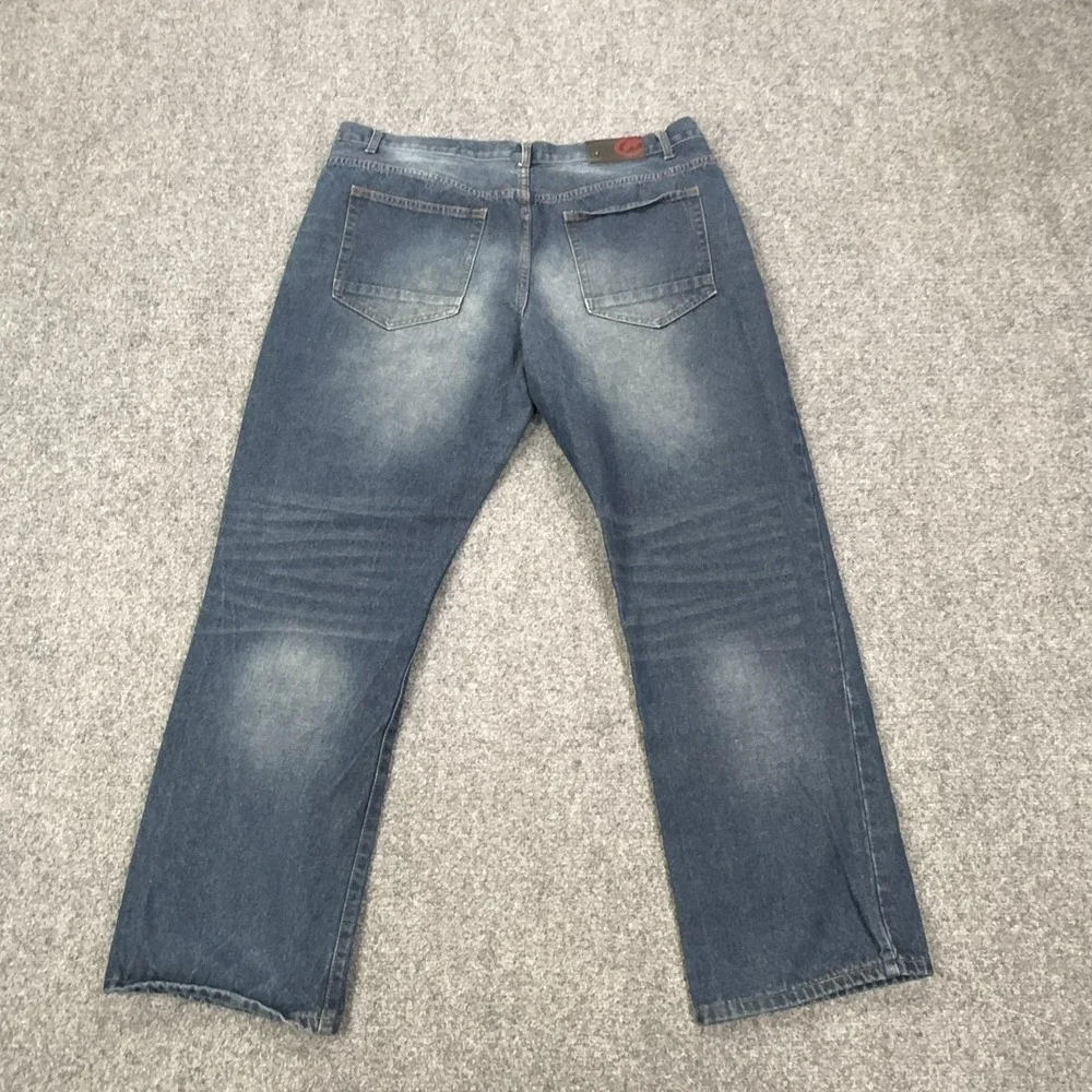Ecko Unltd. Slim Straight‎ Jeans Mens 40x30 Blue Medium Wash Denim Pants Casual